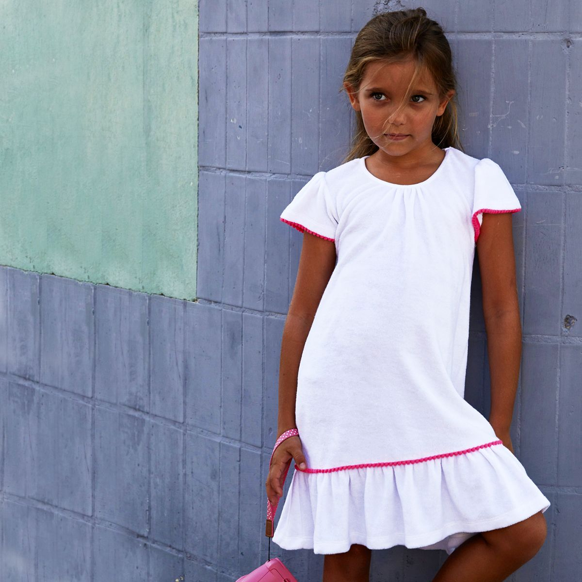 Girls shop towelling dress