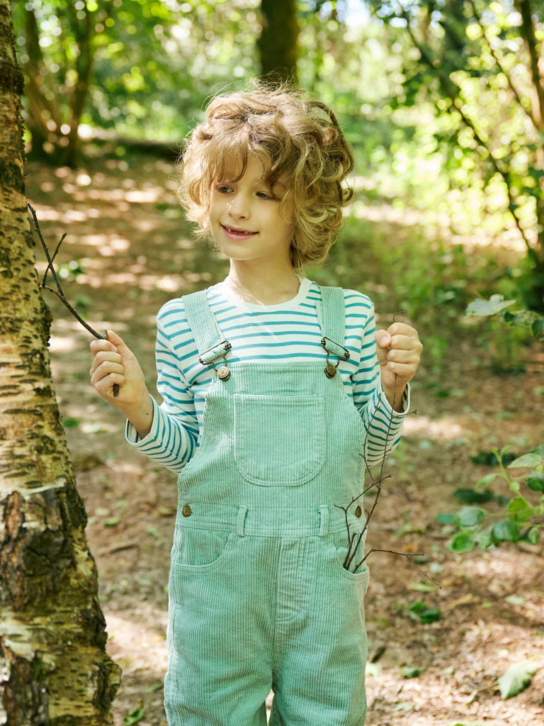 Mint Chunky Cord Dungarees