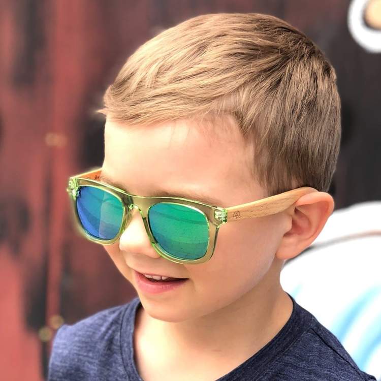 Kid's Beech Wood  Sunglasses (3-9 Yrs) - Green