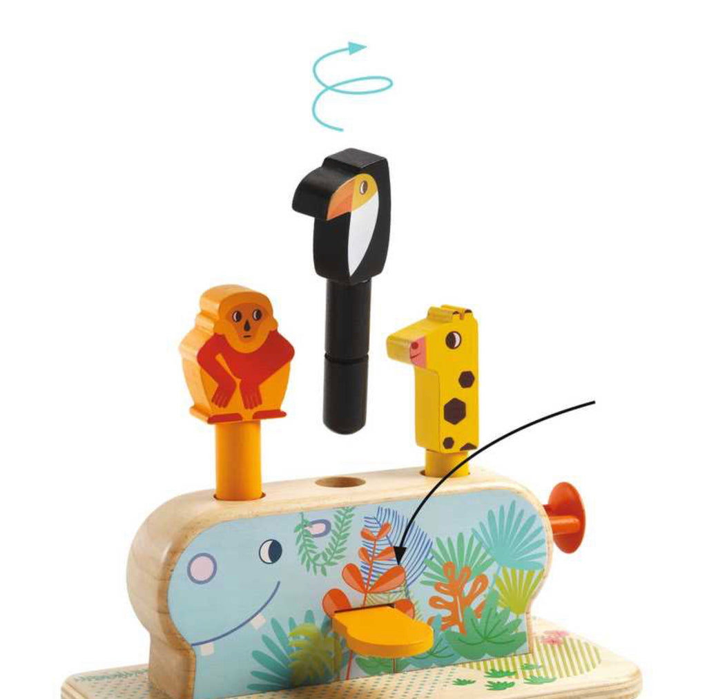 Pop-up -  Multi Pop Wooden Jumping Toy