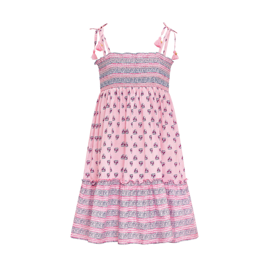 Girls Pink Indian Bell Dress