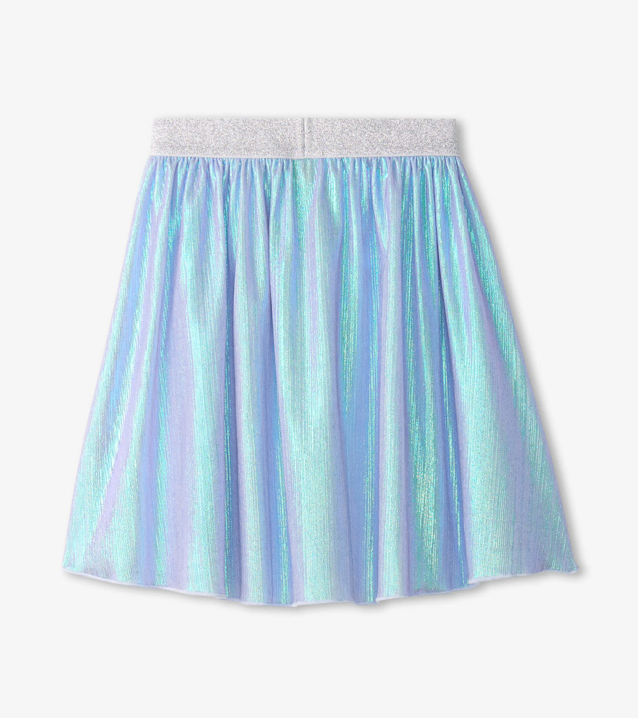 Silver Metallic Mid Length Skirt