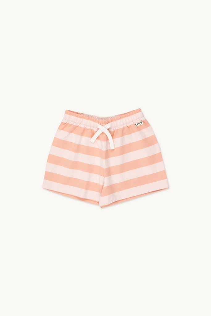 Stripes Shorts - Pastel pink & Papaya