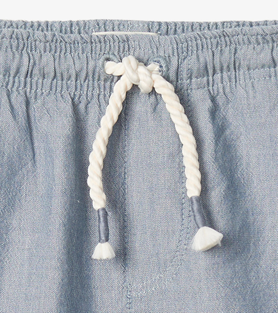 Chambray Toddler Pull On Shorts