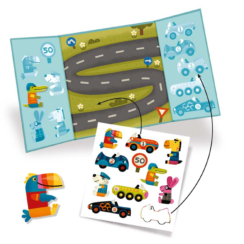 Create With Stickers - Cars