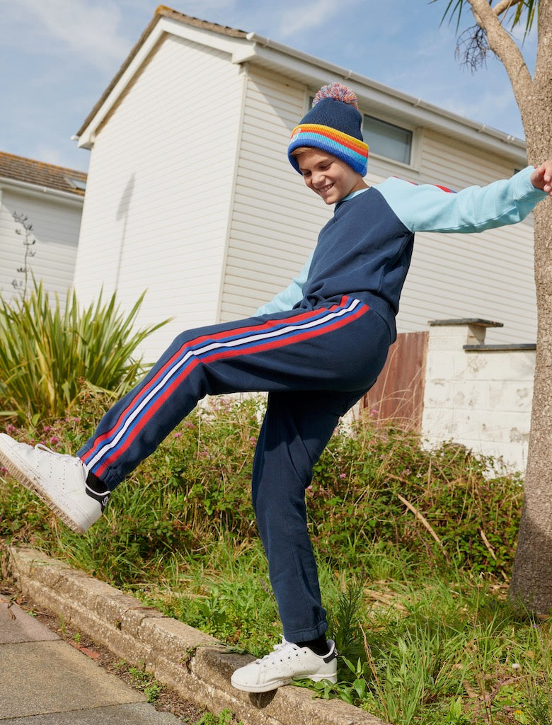 Kids Leg Stripe Sweatpants - Dress Blue