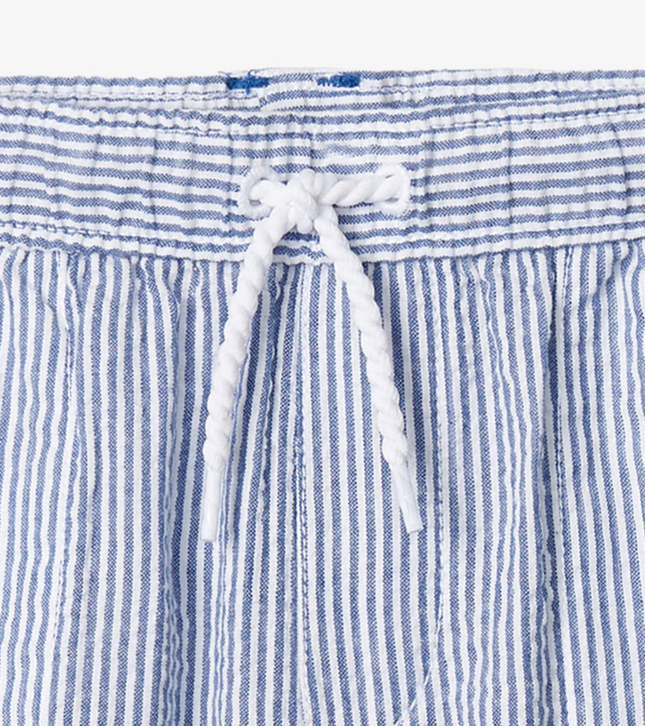 Blue Stripes Woven Shorts