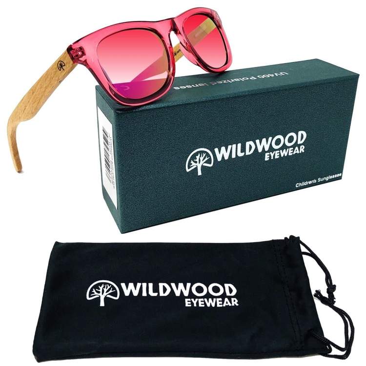 Kid's Beech Wood Sunglasses (3-9 Yrs) - Pink