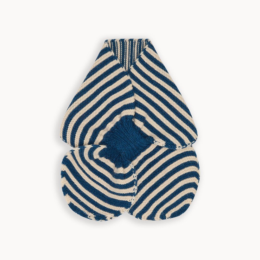 Tawny - Navy Mix Striped Loop Scarf