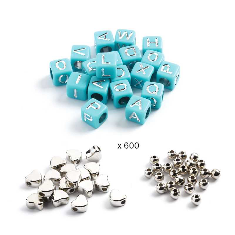 Silver Alphabet Beads