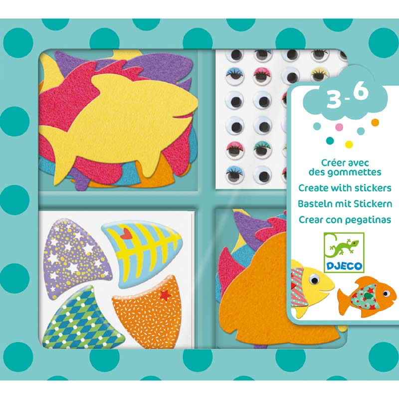 Create With Stickers - I Love Fish