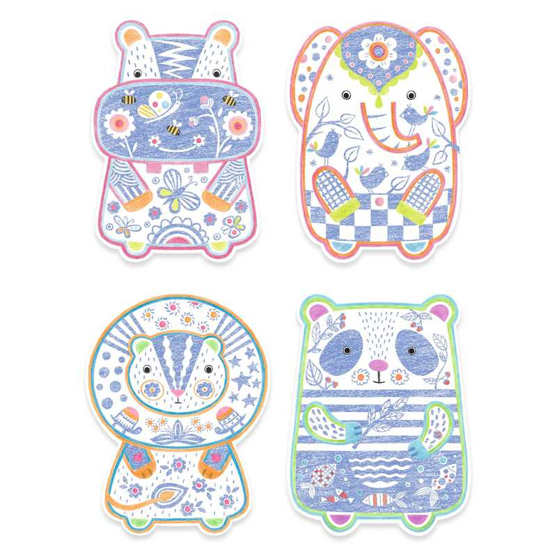 Wild Animals Colour Reveal Set