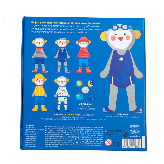 Magnetic game - Getting dressed Les Popipop