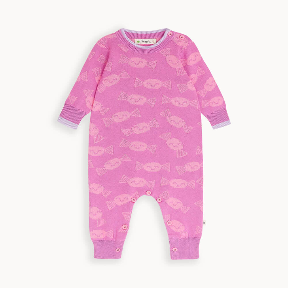 Jellybean - Orchid Sweetie Knit Playsuit
