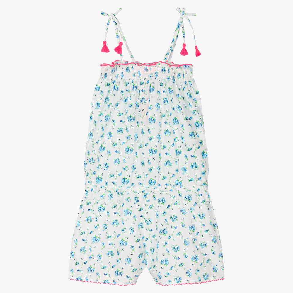 Girls Vintage Ditsy Strappy Playsuit