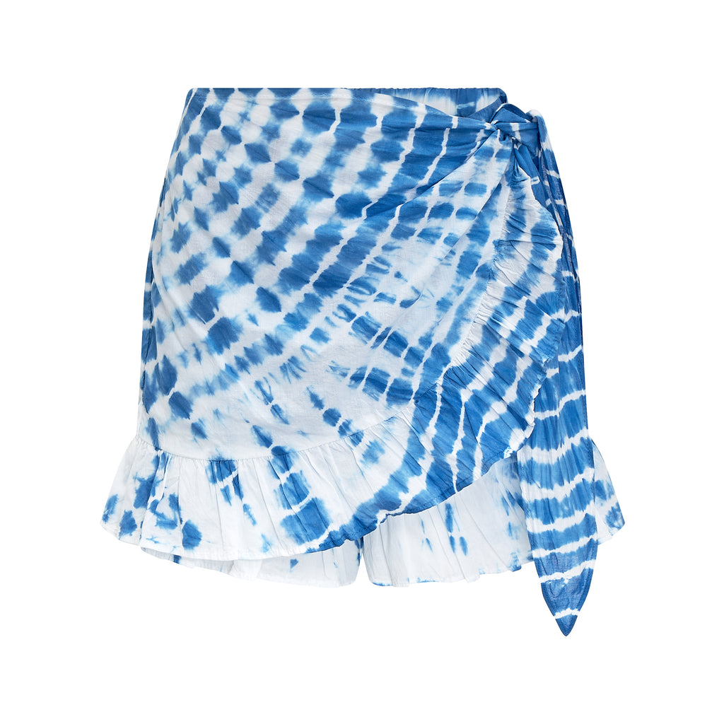 Girls blue Tie Dye Sarong Skort