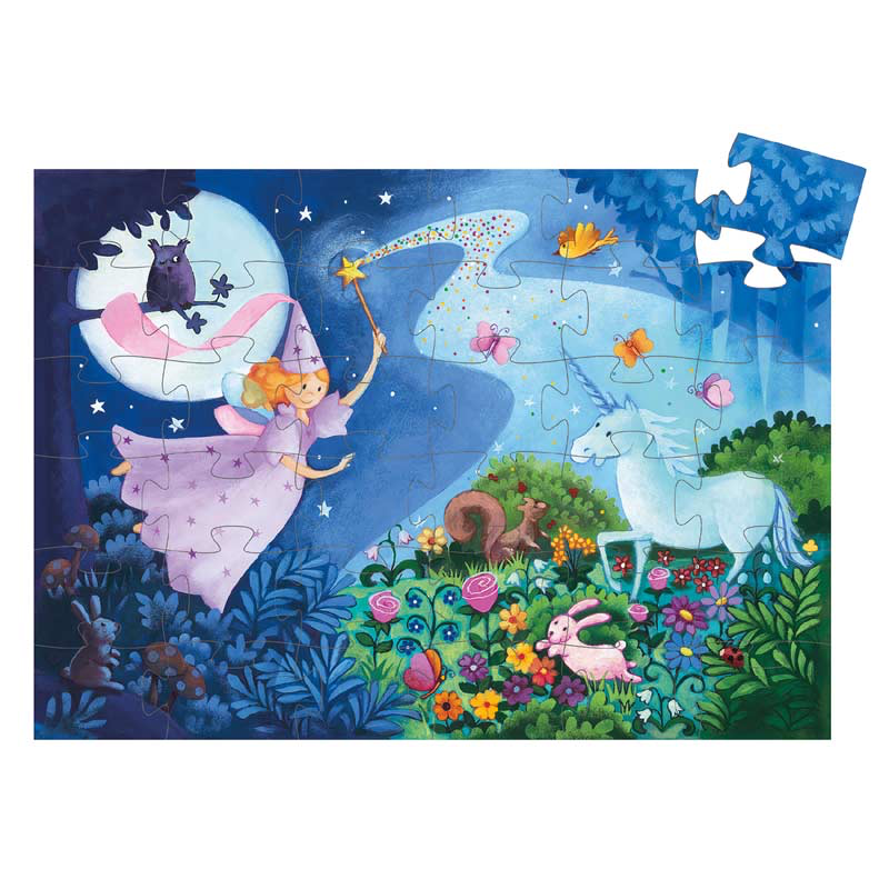 Silhouette Puzzle - The Fairy and the Unicorn 36pcs