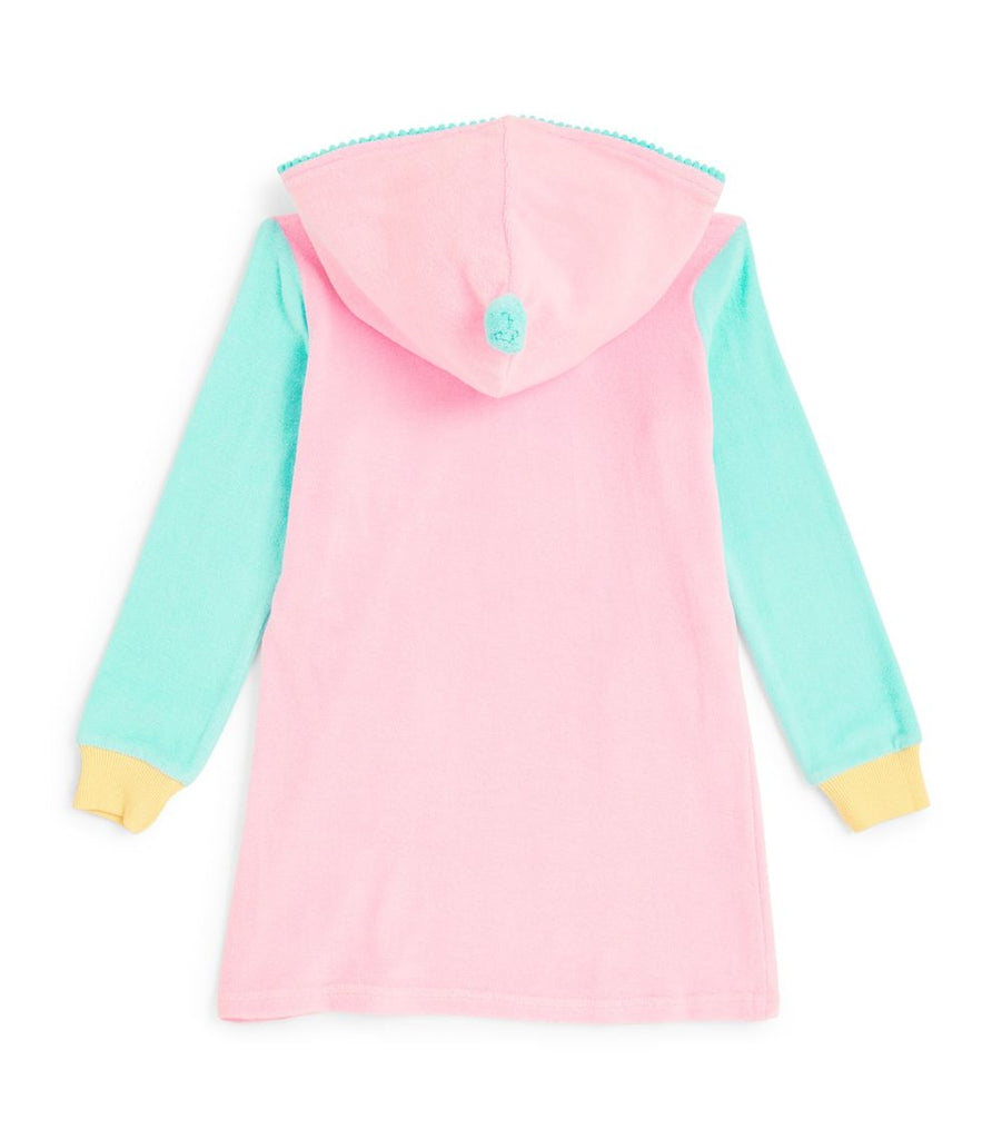 Girls Pastel Colour Block Towelling Dress