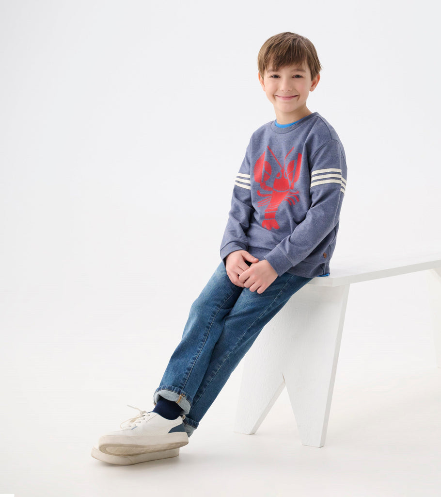 Boys Lobster Pullover Sweatshirt