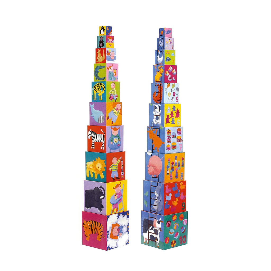 Djeco - Funny - 10 Cubes