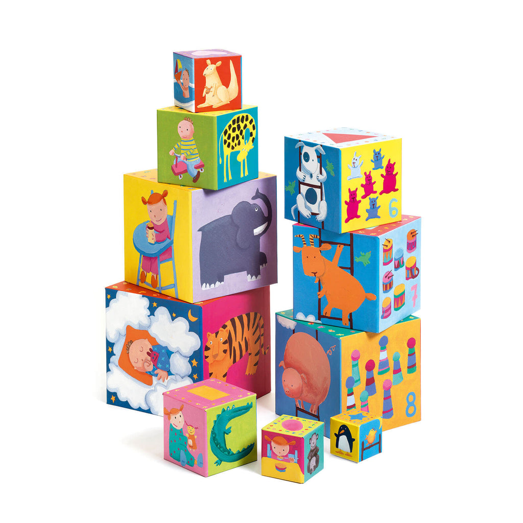 Djeco - Funny - 10 Cubes