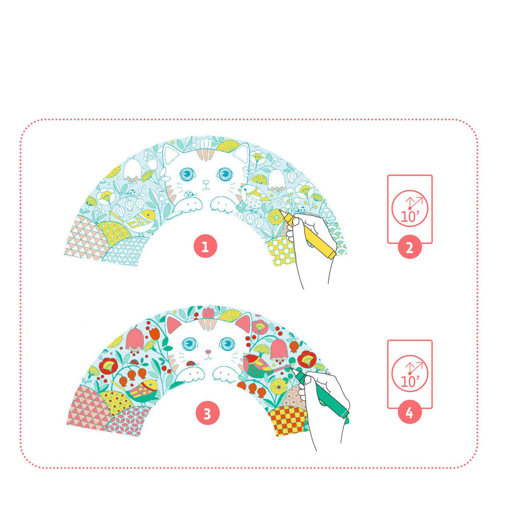 Do It Yourself - Colour in Fan - Koneko