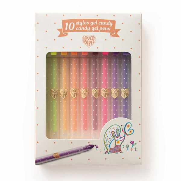 10 Mini Candy-Coloured Gel Pens