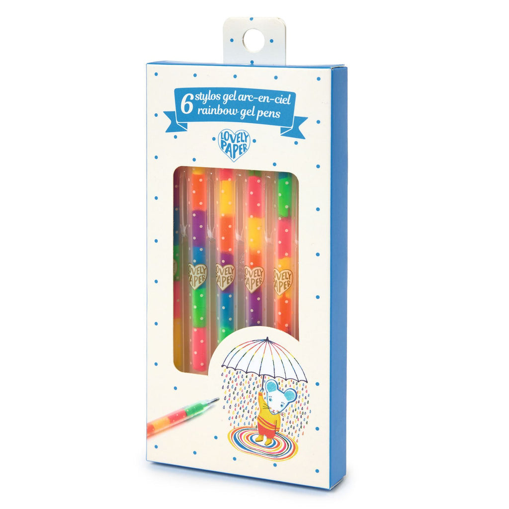 6 Rainbow Gel Pens