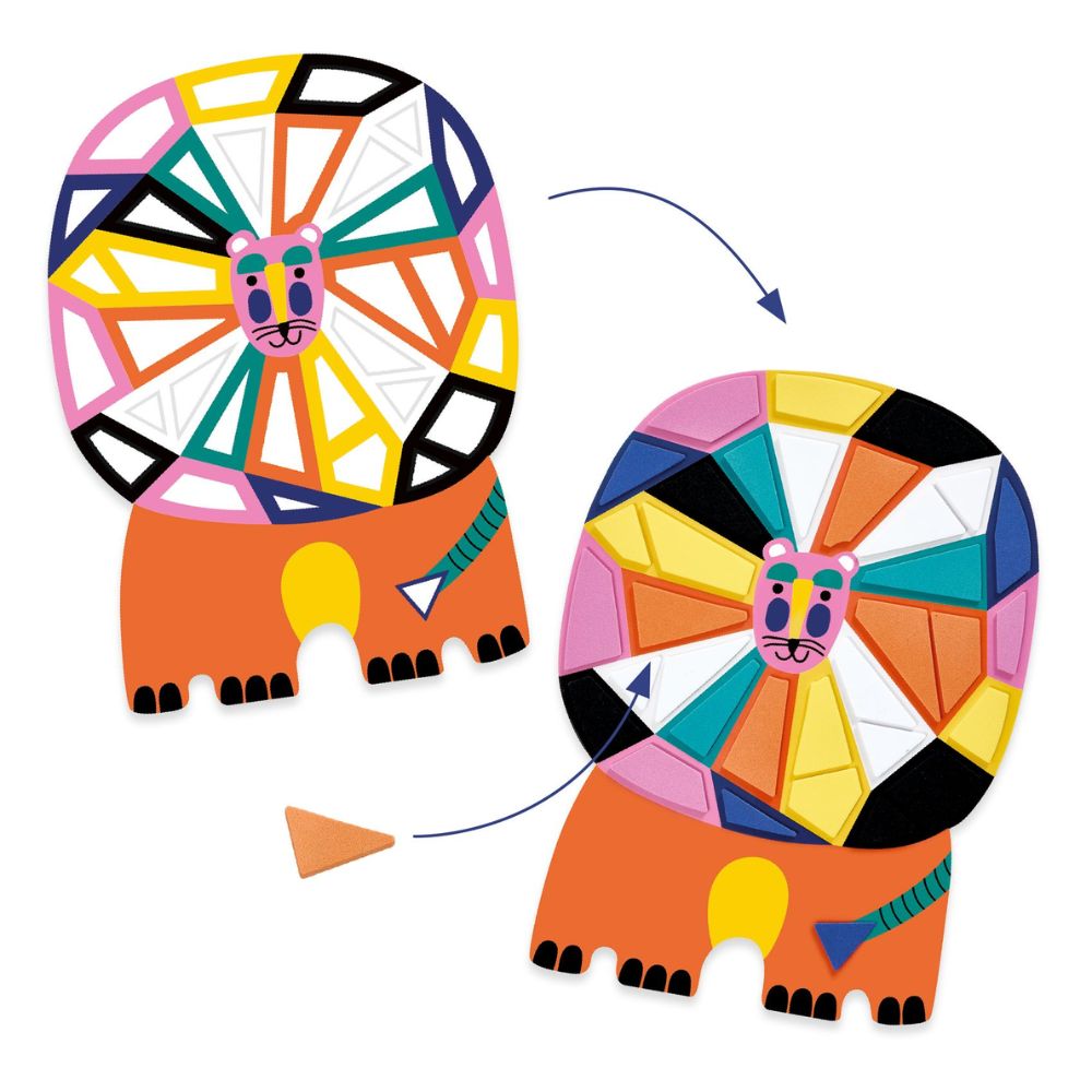 Mosaic Stickers Craft Set - African Animals