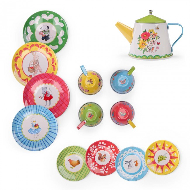 Metal tea set La Grande Famille