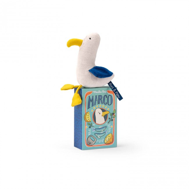 Gull rattle doll Puce & Pilou