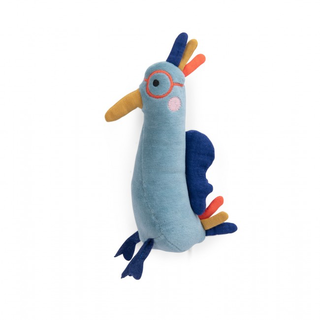 Blue bird rattle Les Toupitis