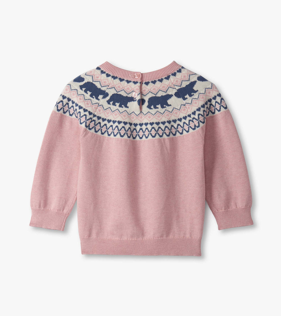 Baby Girls Bear Pull On Sweater Set
