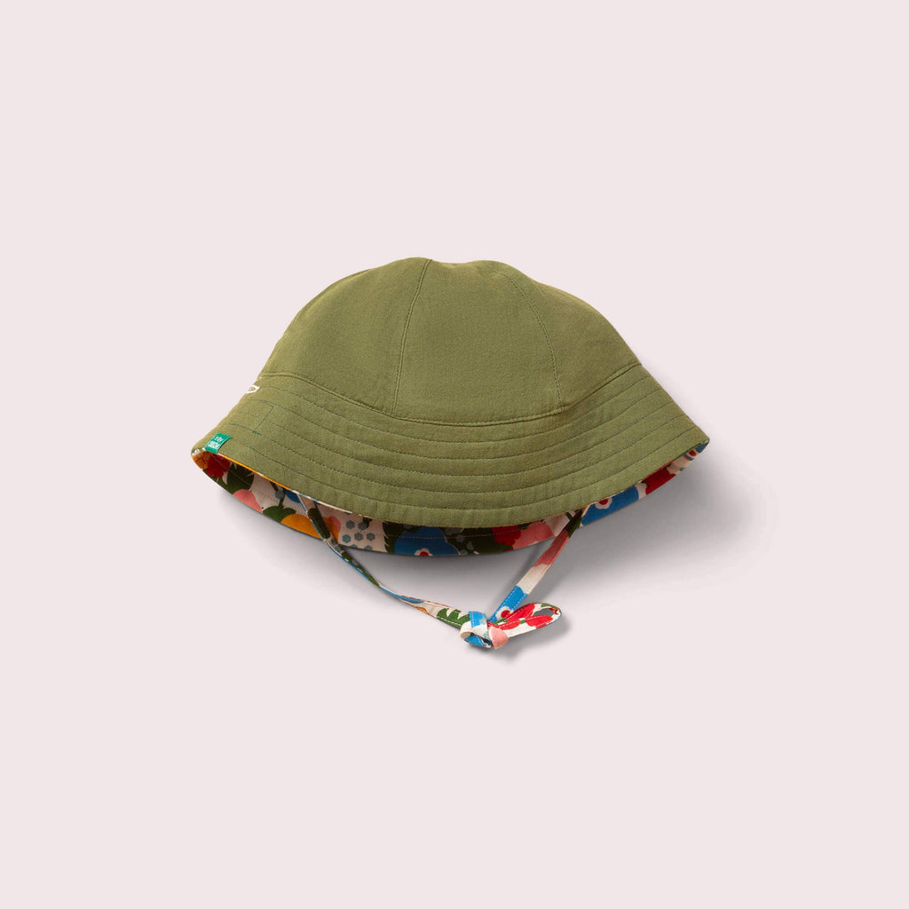 Flora And Fauna Reversible Sunhat: Flora And Fauna / 06-12m