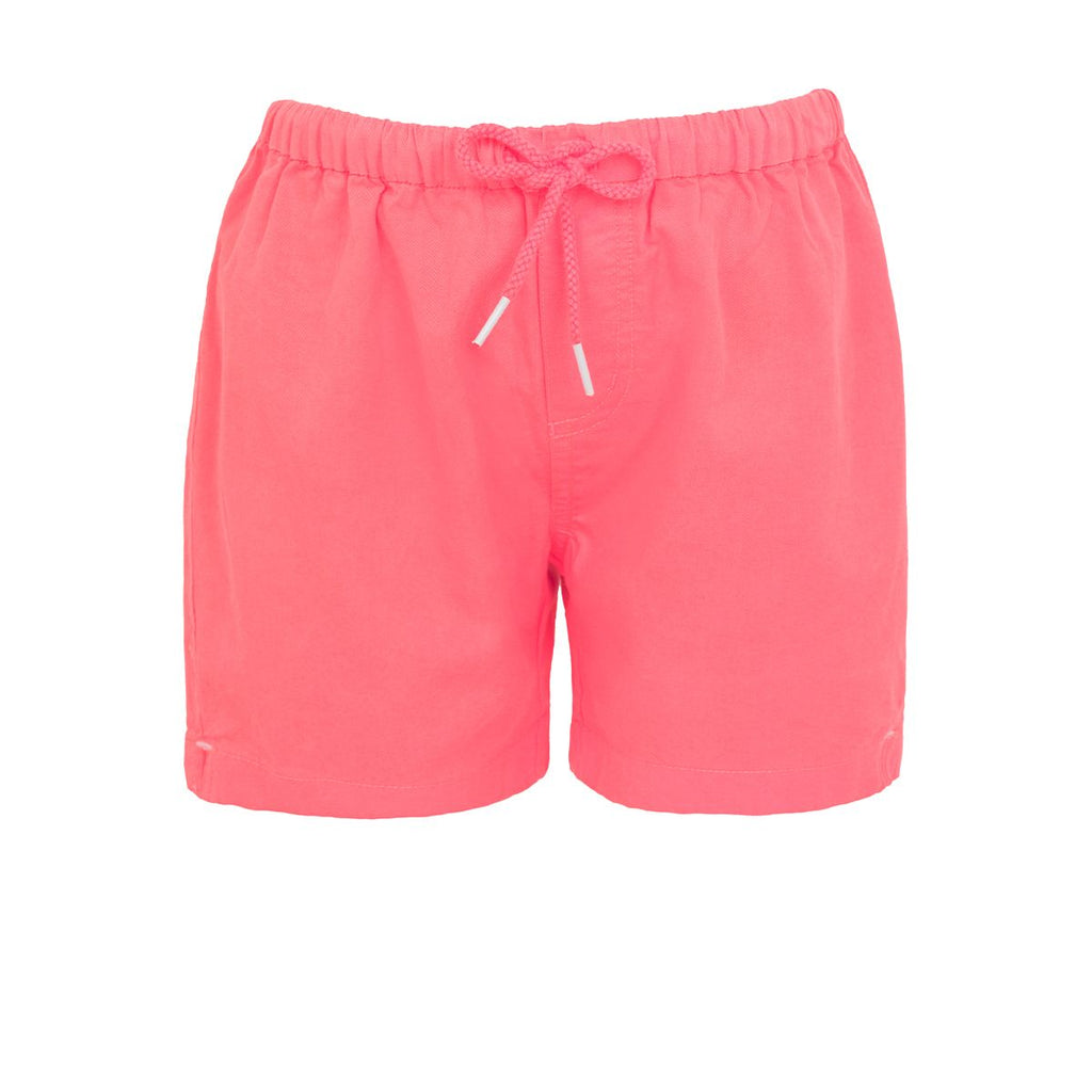 Boys neon Orange Cotton Drawstring Short