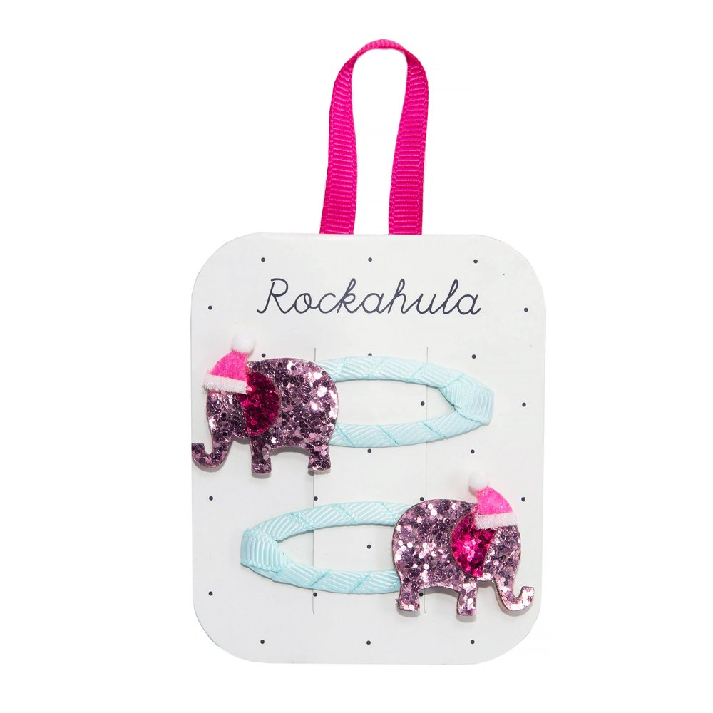 Santa Elephant Clips