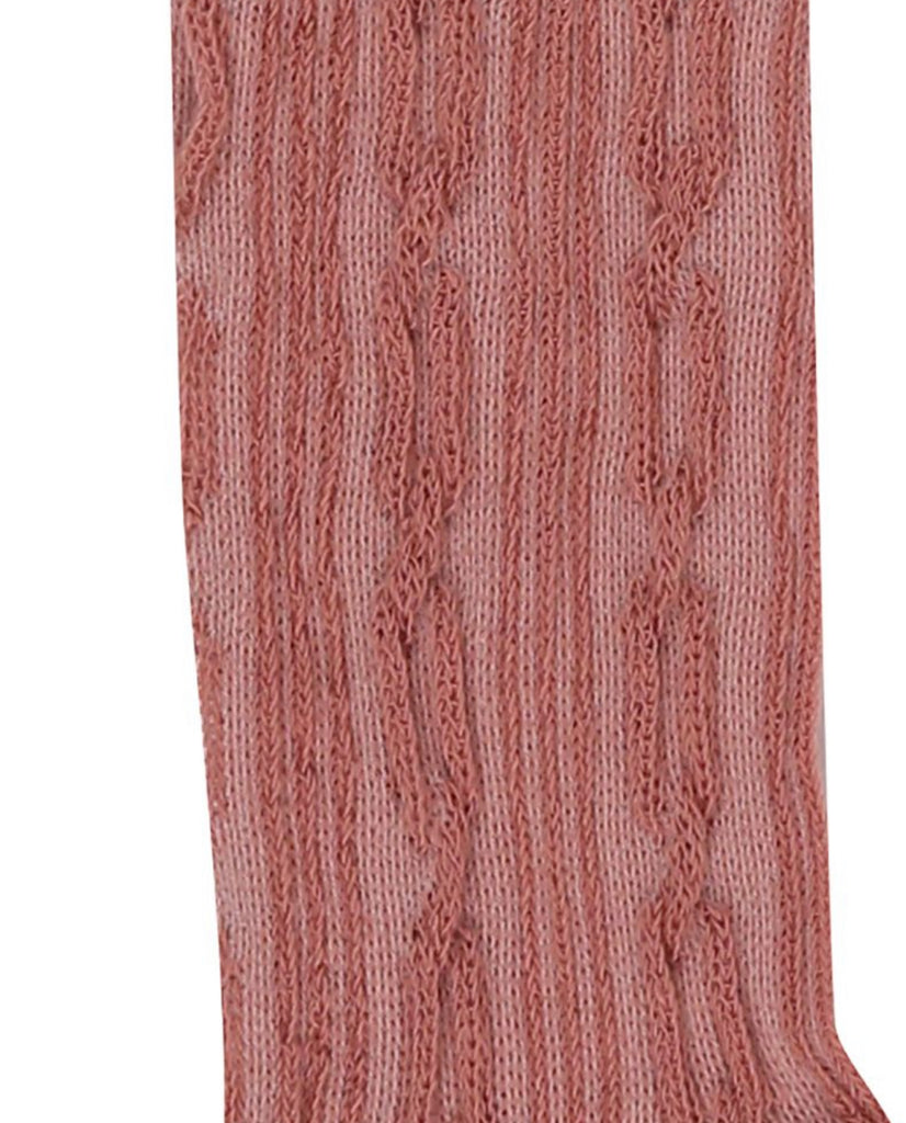 Red Cable Knit Tights