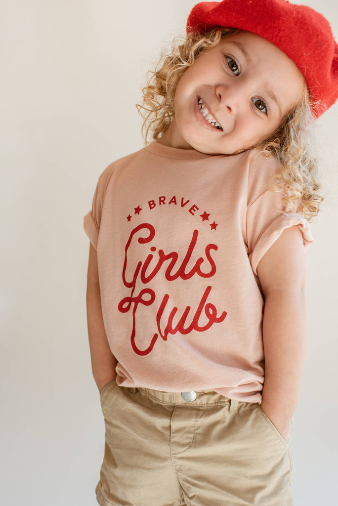 Brave Girls Club Graphic T-Shirt - Peach