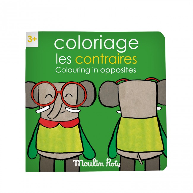 'Opposites' colouring book Les Popipop