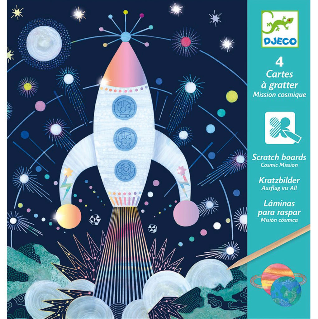 Djeco Scratch Boards -  Cosmic Mission