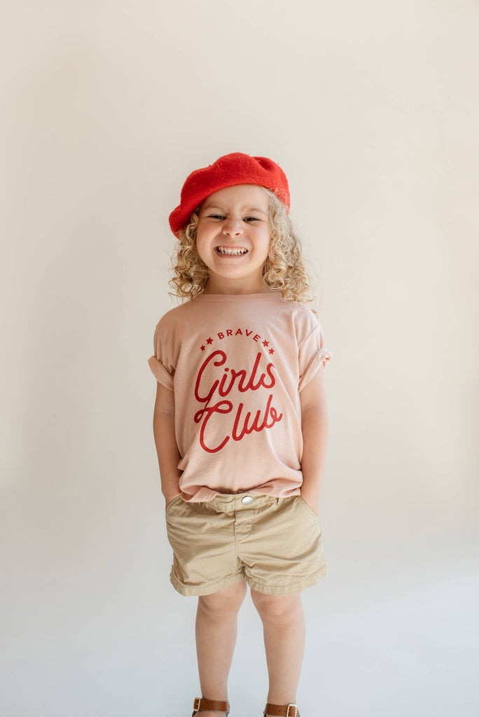 Brave Girls Club Graphic T-Shirt - Peach