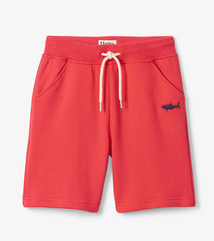Nautical Red Terry Shorts