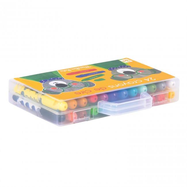 Box of 24 wax crayons Les Popipop