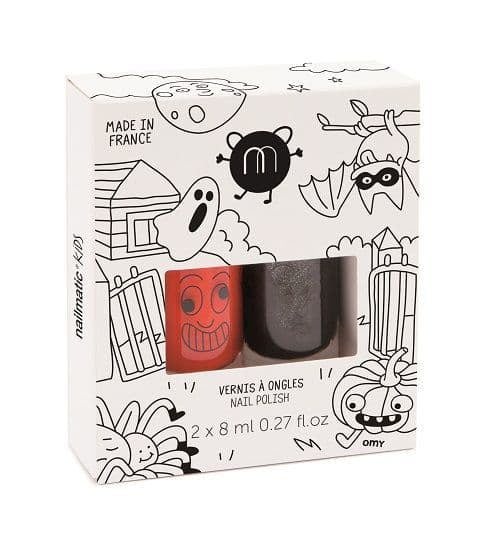 Halloween Set Pumpkin/Black Nail Polishes - NeonNailmatic® kids