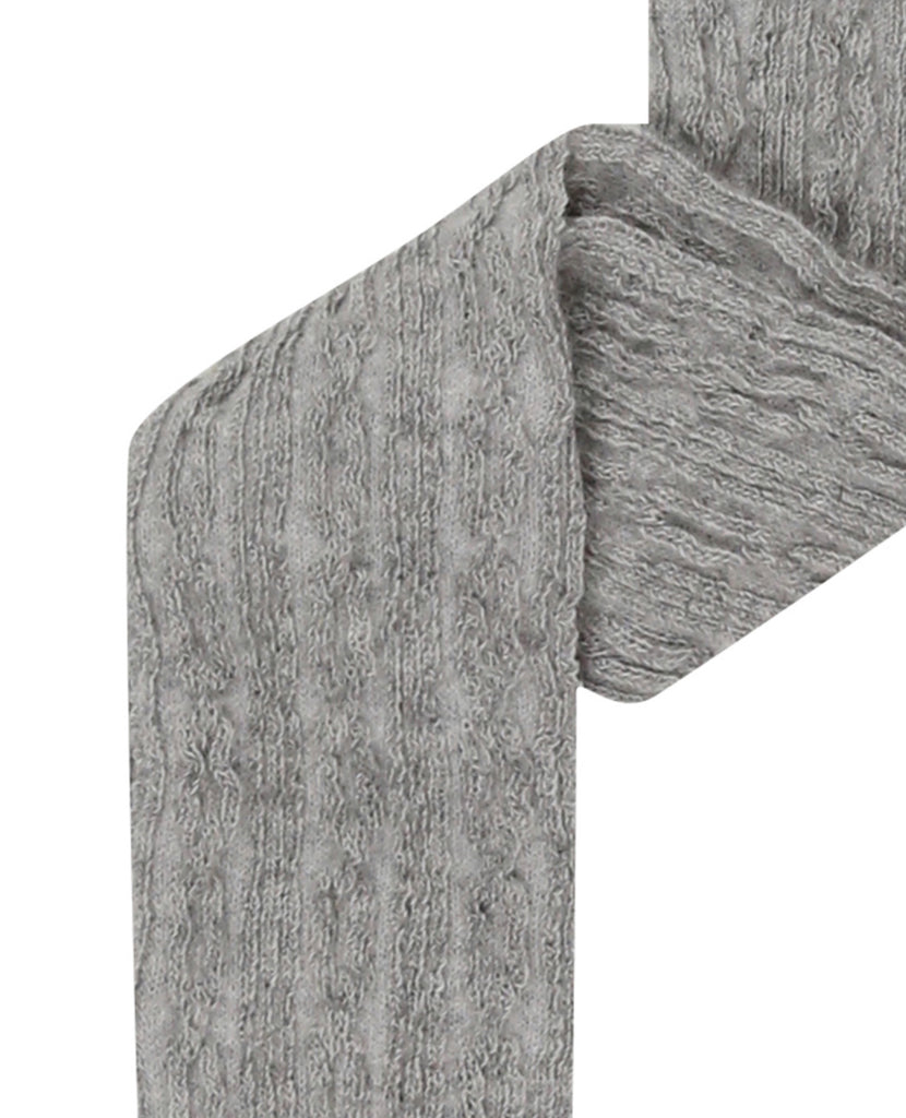 Grey Cable Knit Tights