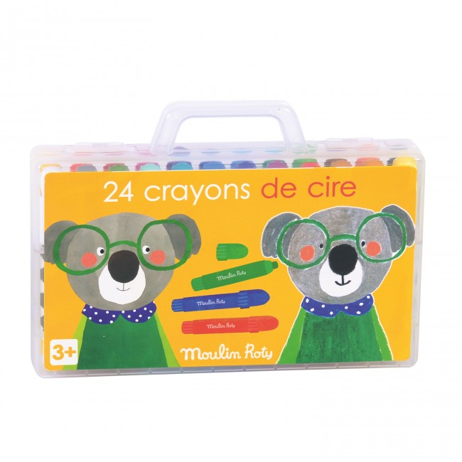 Box of 24 wax crayons Les Popipop