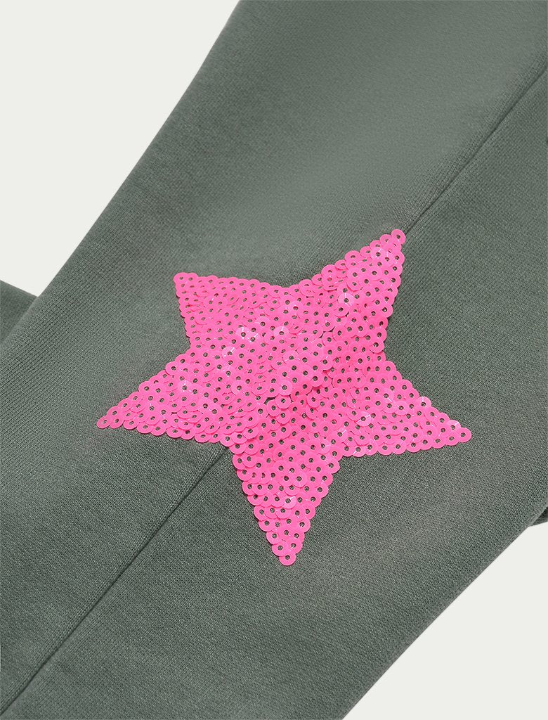 Star Leg Sweatpants - Khaki Green