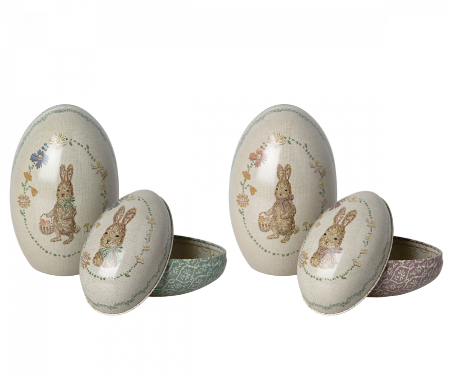 Easter egg set, Metal - 2 Colours