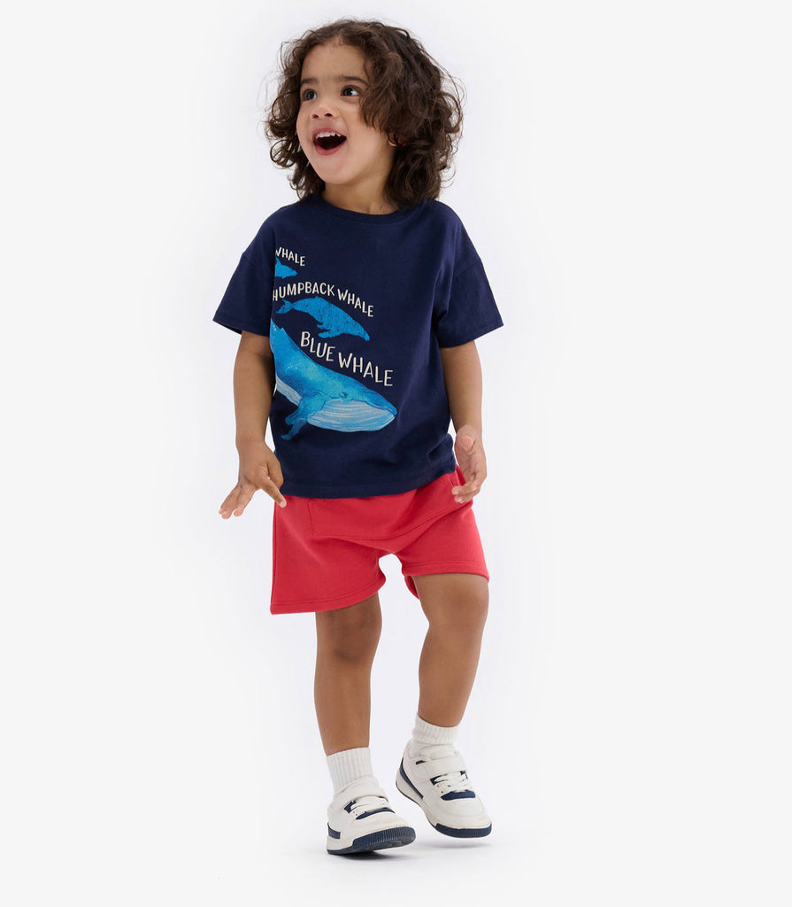 Nautical Red Toddler Kanga Shorts