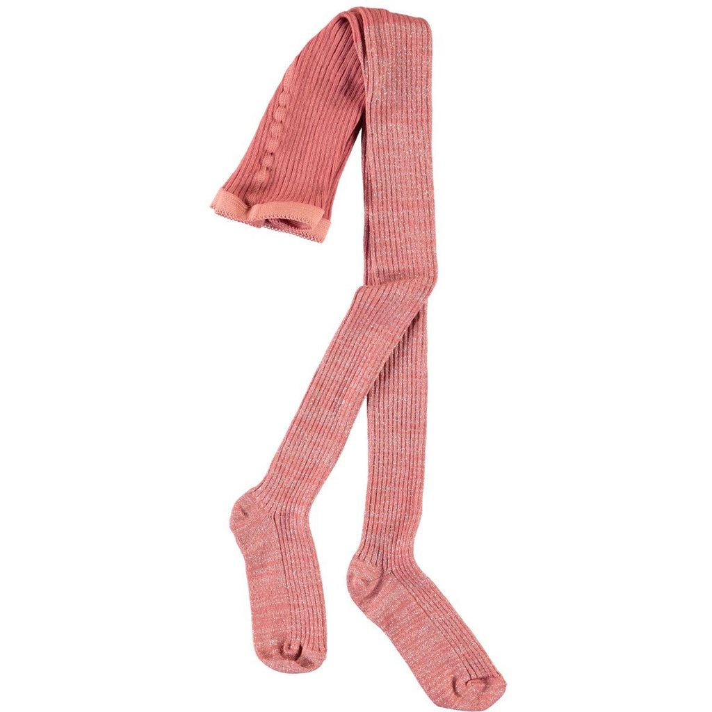 Glitter Rib Tights - Desert Sand